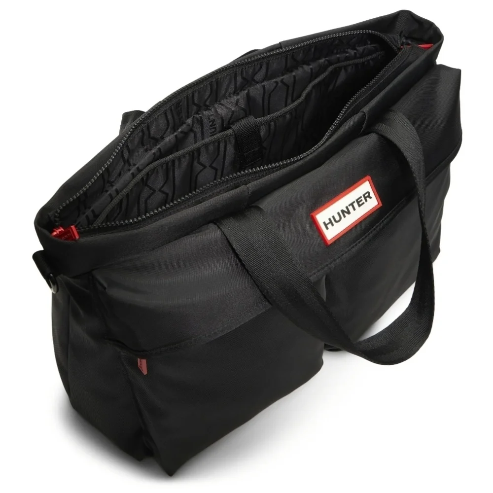 🖤🔹️Hunter🔹️ Black 12in Transport   Textile Duffle Bag In Black Weekender - Picture 7 of 9